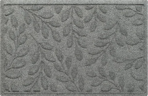 Bungalow Flooring Waterhog - Tapete para puerta, 2 x 3 pies, fabricado en Estados Unidos, duradero y decorativo, antideslizante, interior y Gris