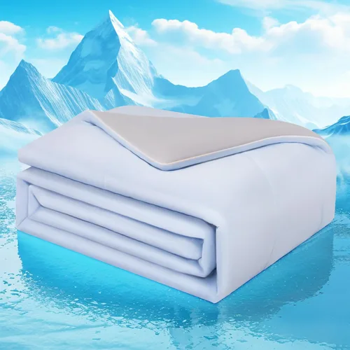 Wolliwa Edredón refrescante tamaño individual, manta de enfriamiento en frío de doble cara para personas que duermen con calor y sudores nocturnos,