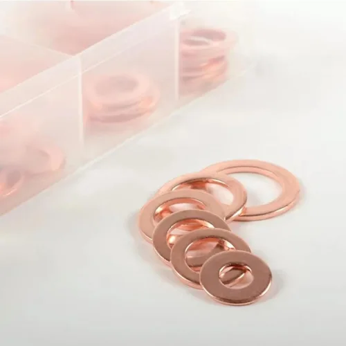 Miniatura 4 de AnRui 12x18x1.5mm Copper Crush Flat Washer Assortment Kit Flat Ring Metric Sealing Washers Gasket Fitting, M12, 30Pcs