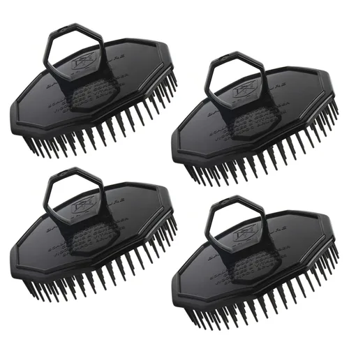 Miniatura 10 de Segbeauty Cepillo de champú para hombre, 4 cepillos de masaje del cuero cabelludo, cepillo de masaje para el cabello, peine de ducha floriado