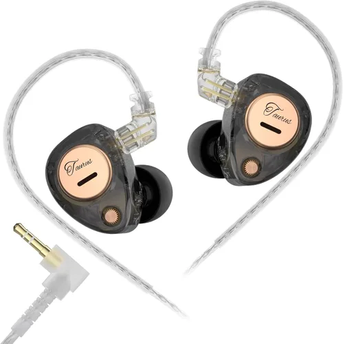KZ Taurus - Monitor de oído, estructura horizontal 2DD KZ IEMS, auriculares para juegos con cable desmontable para cantantes, músicos, jugadores,