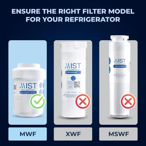Miniatura 2 de MIST MWF Filtro de agua de repuesto para GE, filtro de agua para refrigerador compatible con MWFP, MWFA, GWF, HWF, Smart Water, WFC1201, Kenmore