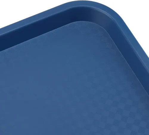 Miniatura 4 de Paquete de 5 bandejas azules de comida rápida de 13.8 x 10.6 pulgadas, bandejas rectangulares grandes para servir restaurante, bandejas de plástico