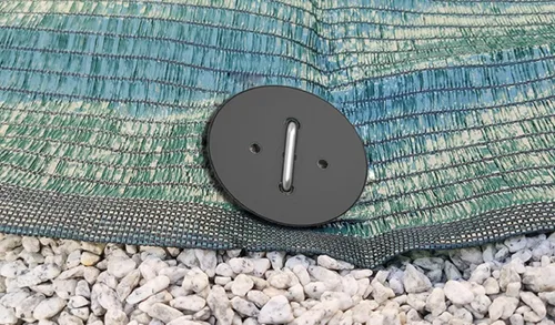 Miniatura 8 de AAGUT Paquete de 100 grapas de paisaje con tapas de arandela de juntas, estacas de barrera de vapor de 6 pulgadas, estacas de metal para jardín