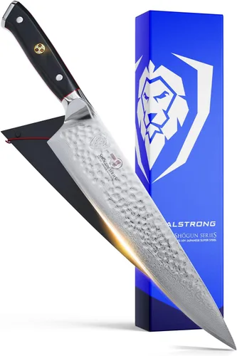 Miniatura 10 de Dalstrong Cuchillo de Chef - Hoja de 6 pulgadas - Serie Shogun ELITE - Damasco - Acero Super AUS-10V japonés - Mango negro G10 - Cuchillo de cocina