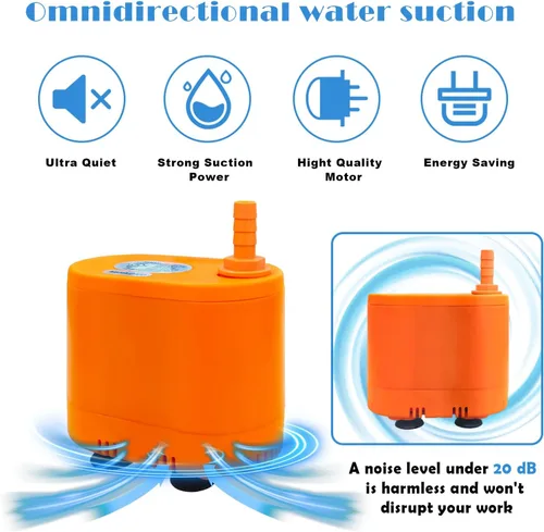 Miniatura 4 de luti Pet - Bomba de agua sumergible de 600 GPH 40W para estanque, acuario, hidroponía, pecera, cascada con UL (HB-D555)
