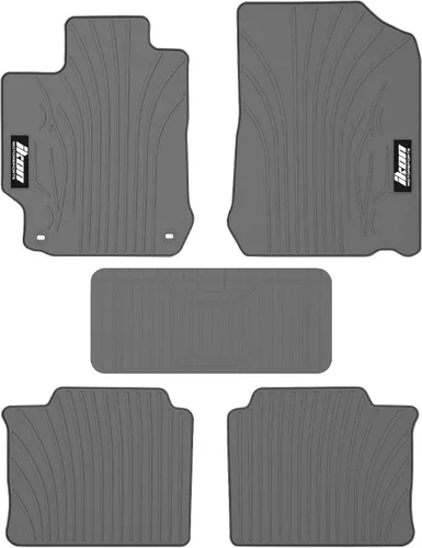 Miniatura 13 de IKON MOTORSPORTS, alfombrilla compatible con Toyota Camry 2012-2017, alfombrillas de nylon beige para el suelo del coche, delanteras y traseras