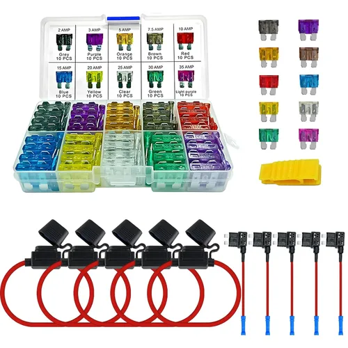 Miniatura 12 de MuHize Micro2 - Kit de grifos de fusibles – Paquete de 35 con fusibles de hoja de 5A a 30 A para automóvil, camión, SUV, RV 2 grifos Add-A-Circuit