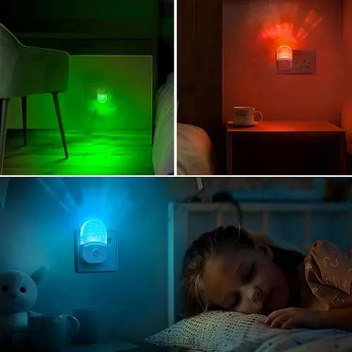 Miniatura 7 de DORESshop Luces nocturnas enchufables a la pared [paquete de 2] 3CCT luz nocturna LED con sensor de atardecer a amanecer, luz nocturna enchufable