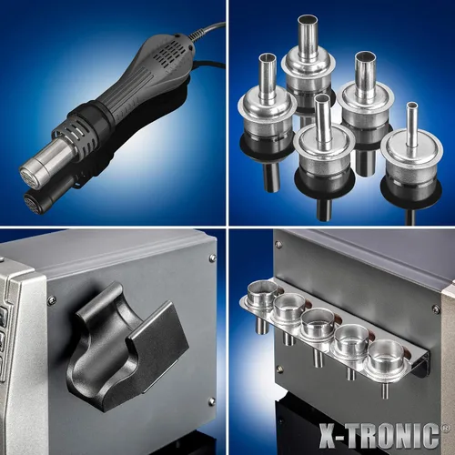 Miniatura 3 de X-Tronic 6020-PRO-X • Serie Platinum • 750 vatios • Estación de retrabajo de aire caliente • 3 ajustes preestablecidos de temperatura, función