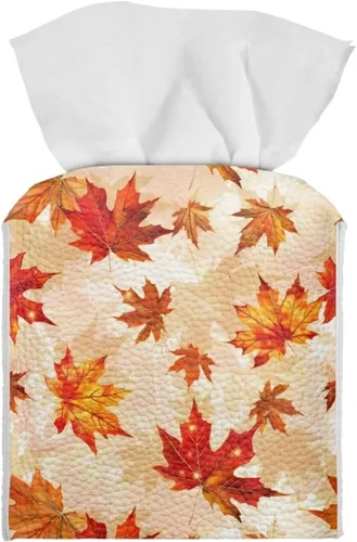 Miniatura 26 de Lindas decoraciones de ajolote con estampado de animales, caja de pañuelos de cuero, soporte de Navidad, organizador de papel de seda impermeable
