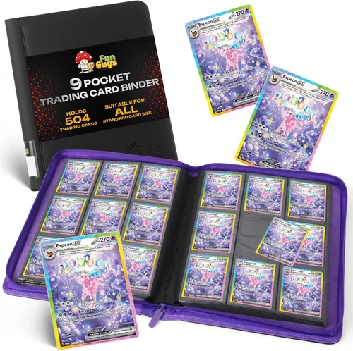 Miniatura 13 de FunGuys Toploader - Carpeta de almacenamiento para tarjetas, 252 carpetas con 9 bolsillos superiores, colección de tarjetas para Yugioh, MTG, TCG