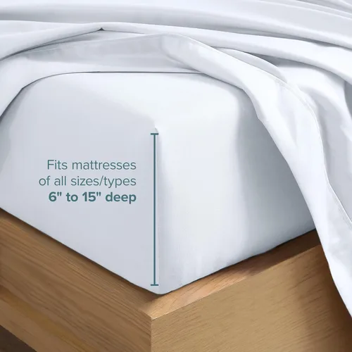Miniatura 5 de Bare Home Juego de sábanas Full - Microfibra ultrasuave de lujo 1800 para cama Full - Doble cepillado - Bolsillos profundos - Ajuste fácil - Juego