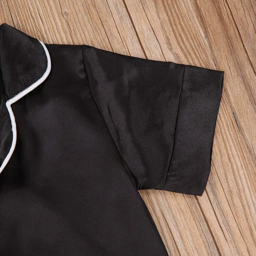 Miniatura 135 de Conjunto de pijama de manga larga con botones para niña pequeña, conjunto de ropa de dormir