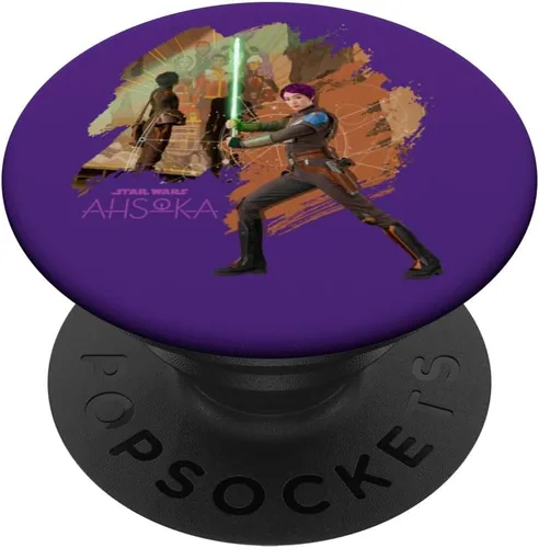 Miniatura 6 de Star Wars Ahsoka - Mural de Sabine Wren y sable de luz PopSockets MagSafe PopGrip para iPhone