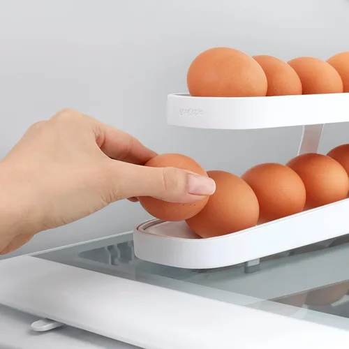 Miniatura 5 de YouCopia RollDown™ Dispensador de huevos enrollable, dispensador y organizador de huevos enrollable que ahorra espacio para almacenamiento