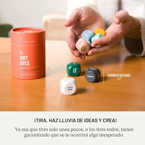 Miniatura 4 de Two Tumbleweeds Dados de Arte - Juego de Dibujo y Pintura para Adultos, Artistas y Profesores - Juego de 9 Dados para Inspiración Creativa