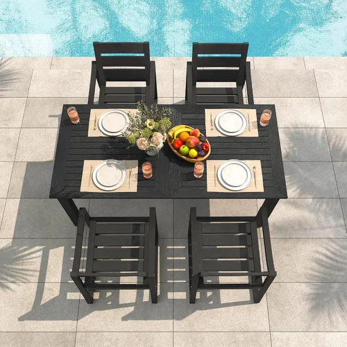 Miniatura 14 de Cozyman HDPS Sillas de comedor al aire libre, 350 libras, sillas de comedor de patio con reposabrazos, sillas de cocina al aire libre para todo