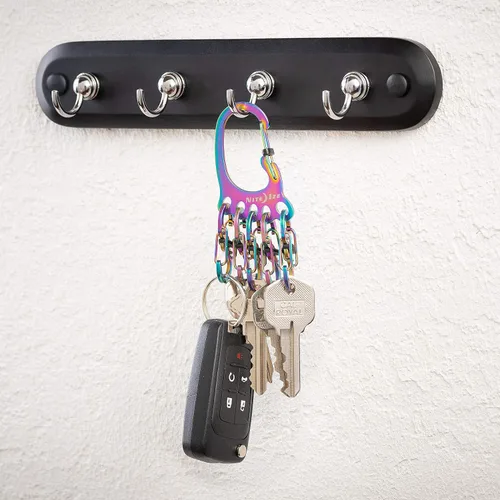 Miniatura 10 de Nite Ize Bigfoot Locker KeyRack - Soporte de acero inoxidable para coche, casa y otras llaves - Mosquetón con S-Biners - Capacidad para 15 llaves a