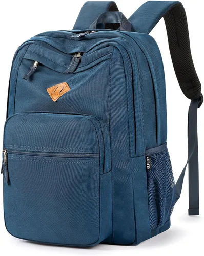 Miniatura 34 de ZORFIN - Mochila de 26 litros para la escuela, universidad y viajes, impermeable, con 8 compartimentos, Verde militar, Moderno