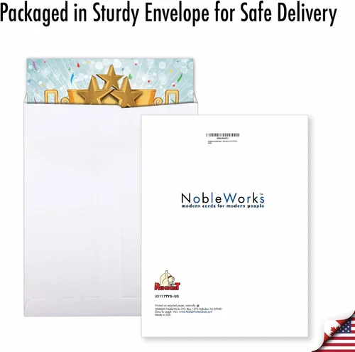 Miniatura 5 de NobleWorks - 1 tarjeta de agradecimiento para profesores escolares jumbo de Estados Unidos, todos con sobre (8.5 x 11 pulgadas) - Tarjeta de notas