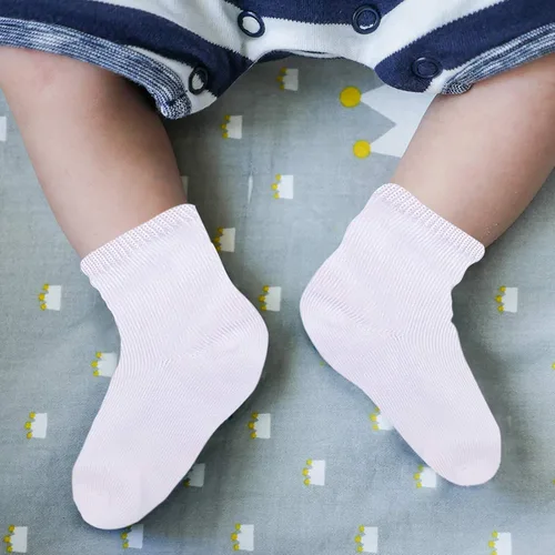 Miniatura 6 de Duufin 18 pares de calcetines para niños y niñas, unisex, de media amortiguación, de algodón, de corte medio, para niños de 1 a 8 años