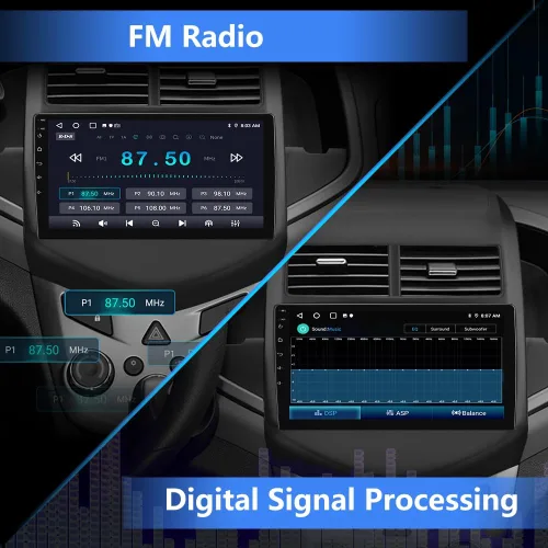 Miniatura 5 de Estéreo de coche Android 13 para Chevy Aveo Sonic 2011-2015, pantalla táctil de 9 pulgadas, radio de coche con CarPlay inalámbrico Android Auto