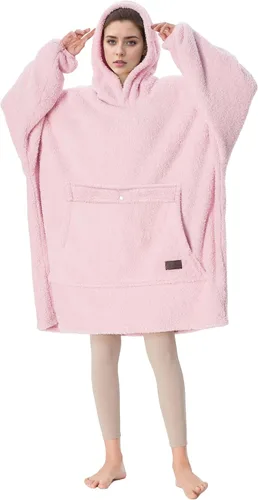 Miniatura 11 de Catalonia Sudadera extragrande tipo manta con capucha, sudadera de forro polar para descansar, regalo para adulto, mujer, hombre, niños, esposa