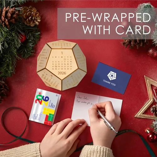 Miniatura 3 de Calendario de escritorio 2026, dodecaedro de madera, regalos DnD para hombres, divertidos regalos de oficina para compañeros de trabajo, accesorios