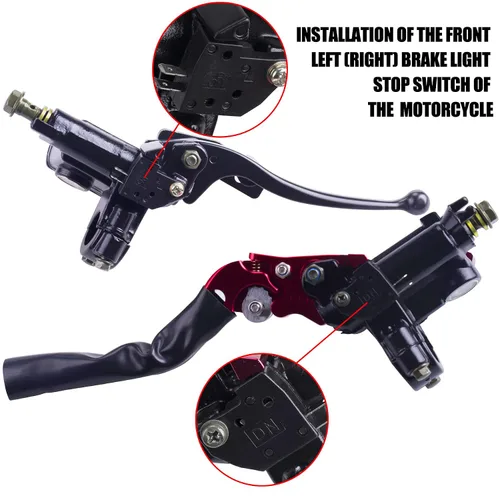 Miniatura 4 de ORAEVY Interruptor de parada de luz de freno delantero izquierdo (derecha) para motocicleta de 50 cc-250 cc chino, ATV Quad Dirt Pit Bike Scooter