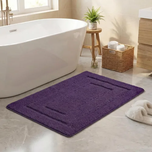Miniatura 84 de GRANNY SAYS Alfombras de baño antideslizantes, lavables, extra suaves y absorbentes de agua para baño, alfombra de baño peluda de felpa, alfombra
