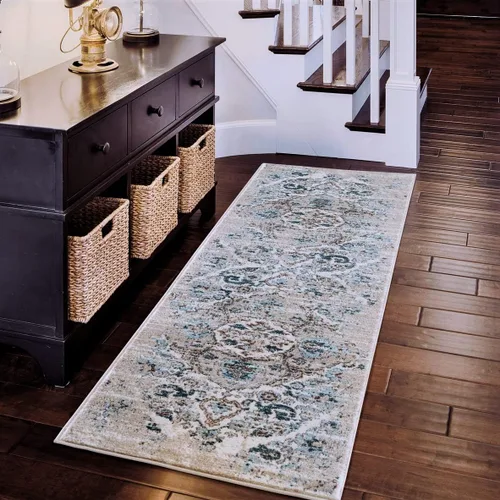 Miniatura 17 de Luxe Weavers 4620 Marine 2x3 - Alfombra floral envejecida