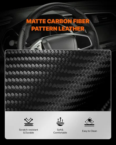 Miniatura 5 de Funda de volante personalizada de fibra de carbono West Llama para Toyota Rav4 Corolla Camry Highlander Prius, cubierta de volante de 3 piezas