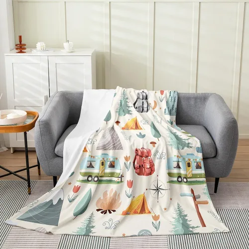 Miniatura 22 de Erosebridal American Flag Blanket 40x50 Army Green Camo Flannel Blanket for Bed Sofa Crib Bear Claw Hunting Theme Bedroom Decor Camoflage Camping