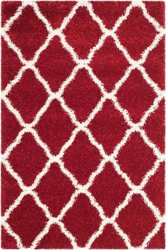 Miniatura 54 de SAFAVIEH Hudson Shag Collection - Alfombra extragrande de 11 x 15 pies, diseño de enrejado, no desprende pelusa y de fácil cuidado, 2 pulgadas