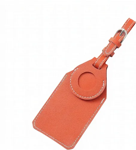 Etiquetas de equipaje para maletas aprobadas por la TSA con soporte para Airtag de Apple (naranja)