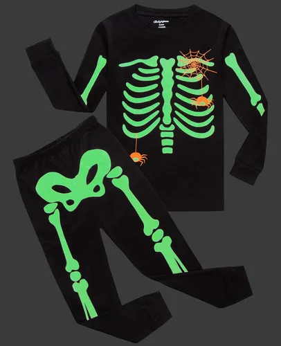 Miniatura 37 de Demifill Conjunto de pijamas de Halloween para niños y niñas, pijamas de Navidad, ropa de dormir para niños y niñas