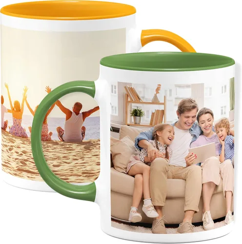 Miniatura 7 de Taza de café con foto personalizada, 11 onzas, color negro, con imagen envolvente, texto, taza de cerámica personalizada con imagen, taza