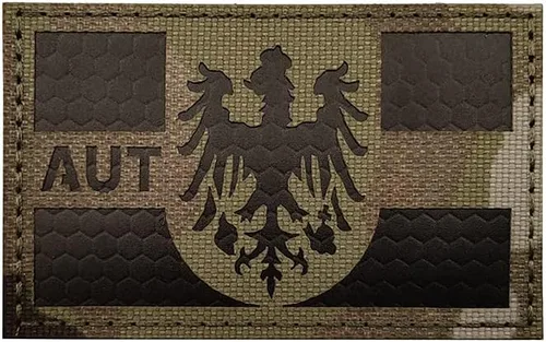 Parche reflectante de bandera de Austria, chaleco de infrarrojos IR táctico de moral militar para bricolaje, parches de Austria, insignias, emblema,