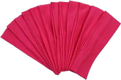Miniatura 34 de Diademas para el pelo, bandas de ejercicio de algodón, suaves y elásticas, color sólido