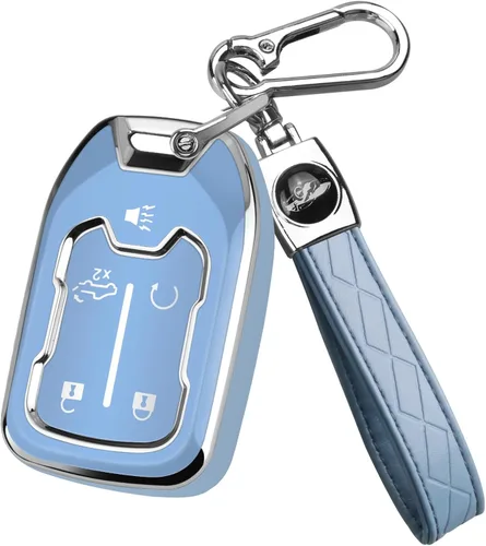 Miniatura 7 de QBUC Funda para llavero Chevy, funda para llavero para Chevy Suburban Tahoe, GMC, Sierra, Acadia, Terrain, Silverado, protector de llavero para 1500