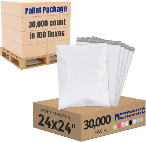 Miniatura 60 de Metronic Sobres de polietileno grandes de 24 x 24 pulgadas, 100 unidades, bolsas de envío adhesivas fuertes para ropa, sobres impermeables para Lila