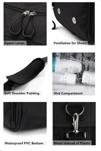 Miniatura 2 de Fitgriff Bolsa de gimnasio para hombres y mujeres con compartimento para zapatos y artículos húmedos, bolsa de lona para viajes, deportes, fitness