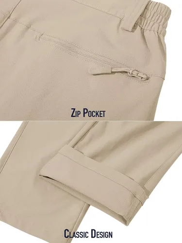 Miniatura 5 de MAGCOMSEN Pantalones de golf para hombre, elásticos, de secado rápido, ligeros, casuales, con 3 bolsillos