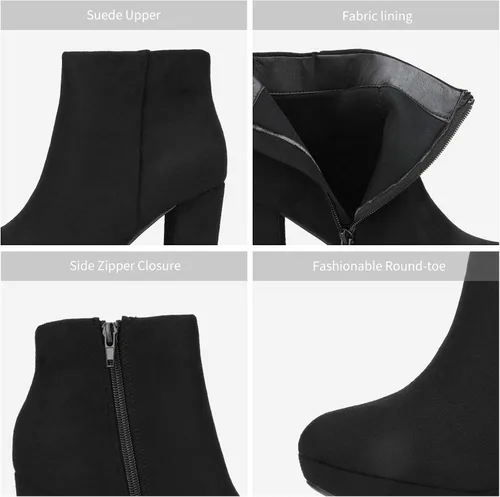 Miniatura 4 de DREAM PAIRS - Botines de tacón alto para mujer.