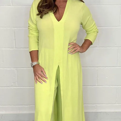 Miniatura 5 de PHILISENMALL Summer Woman Outfits Wide-Leg Pants Long TrousersShirt Blouse Two-piece Set for Female Casual Household Wear
