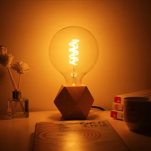 Miniatura 6 de Bombilla Edison E26 vintage de gran tamaño, regulable de 6 W, vidrio ámbar, blanco cálido 2200 K, sin parpadeo, CRI90, equivalente a 60 W, bombilla