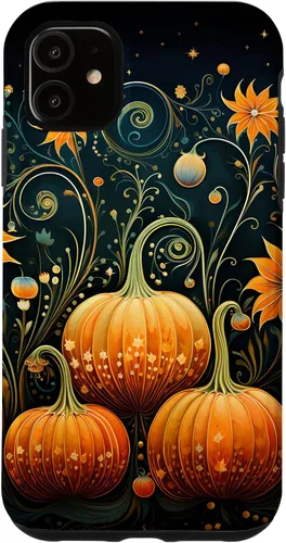 Miniatura 8 de Funda floral para iPhone 16 Pumpkins Vintage Otoño Otoño