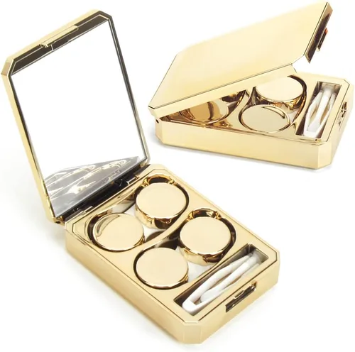Miniatura 9 de ofone Estuche para lentes de contacto, paquete de dos fundas de viaje portátiles para lentes de contacto con herramienta removedora, pinzas para Azul