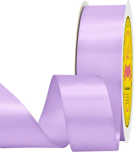 Miniatura 256 de Cinta de satén blanca antigua de doble cara de 1-1/2 pulgadas x 50 yardas, cinta de poliéster para envolver regalos, día de San Valentín, bodas